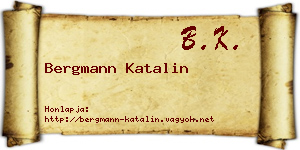 Bergmann Katalin névjegykártya